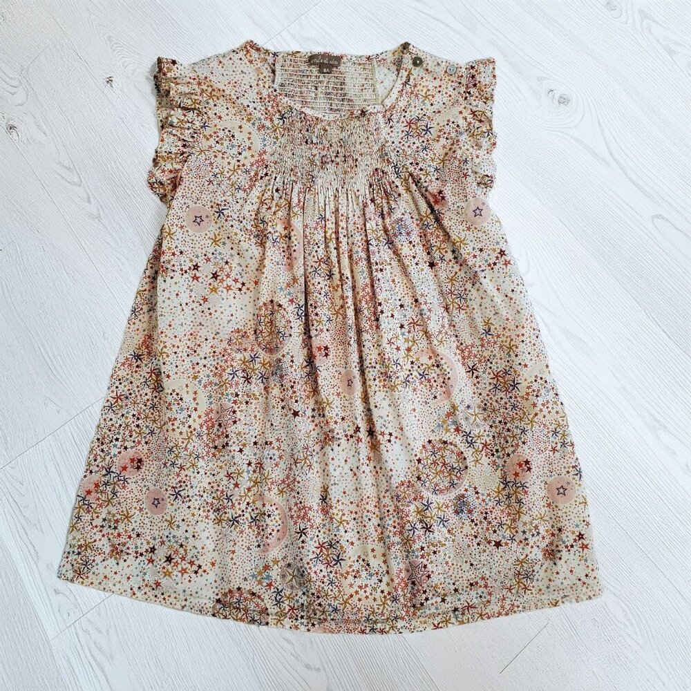 Emile et Ida Liberty Fabric Constellation Stars Dress Size 8A